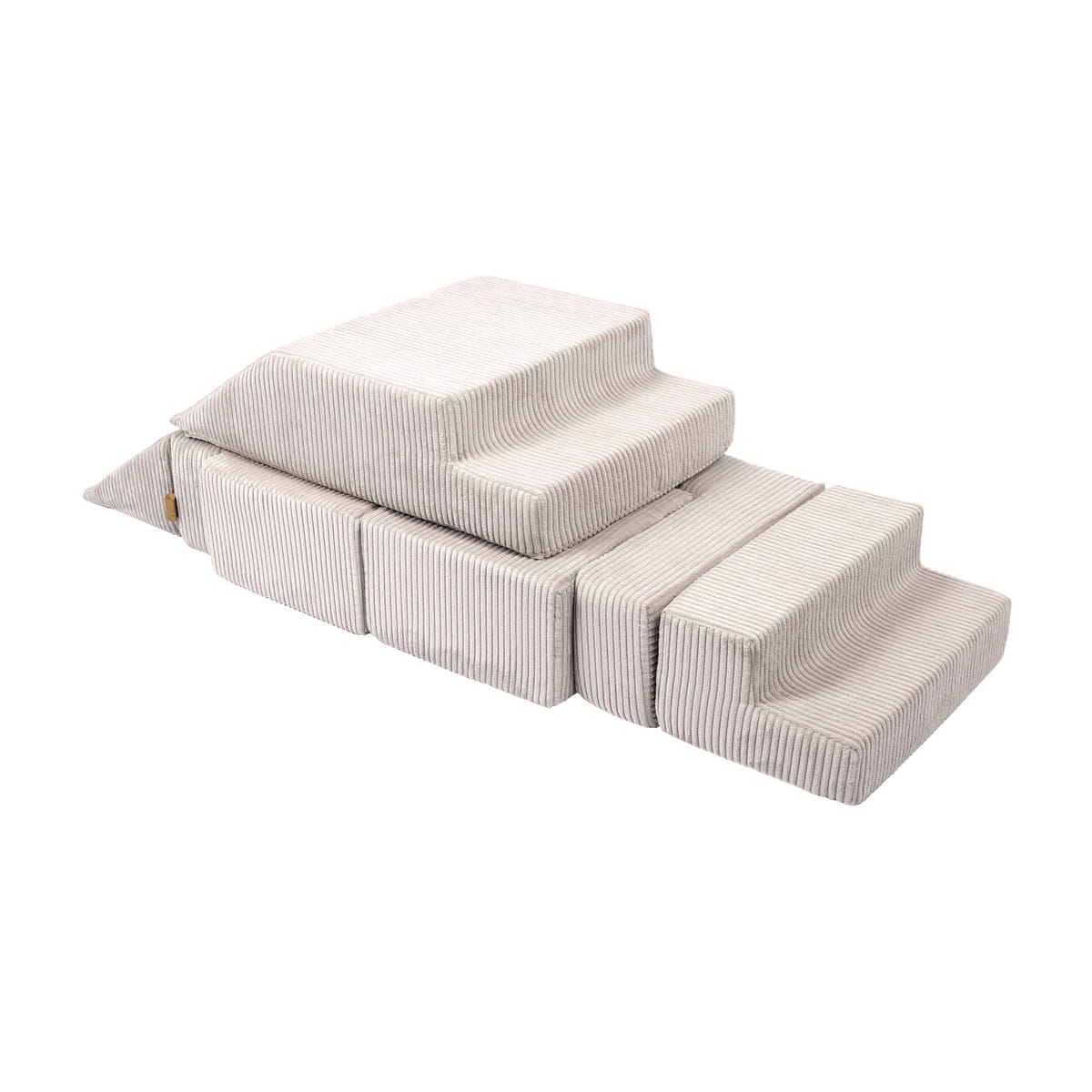MeowBaby Soft Bricks Modularna Sofa — Pjenasti dječji kauč, 6 elemenata, Ecru