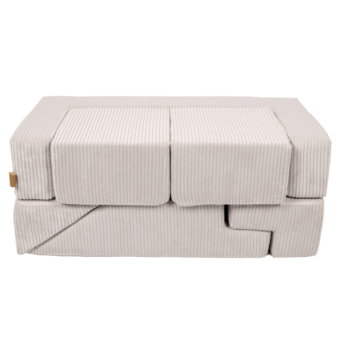 MeowBaby Soft Bricks Modularna Sofa — Pjenasti dječji kauč, 6 elemenata, Ecru