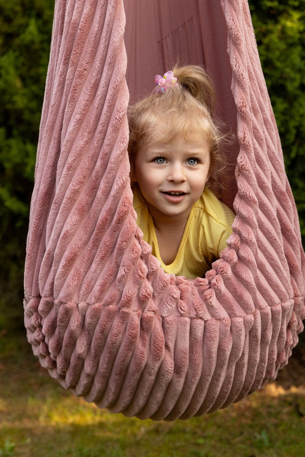 MeowBaby® Cocoon Ljuljačka — Udobna viseća ljuljačka za djecu, Puder Roza