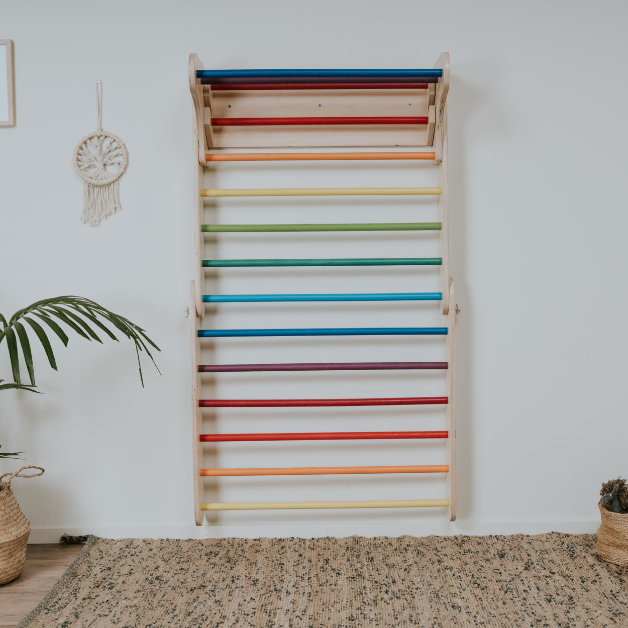 leg&go Pikler Rainbow Švedske ljestve na zidu — konfiguracija ugradbene ljestve