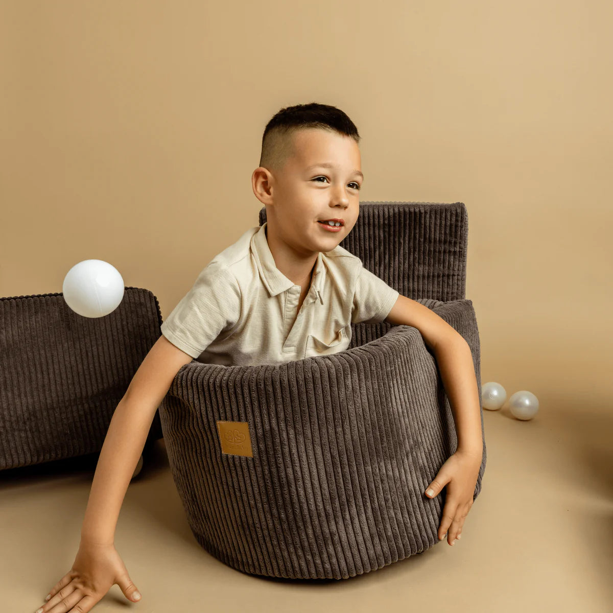 MeowBaby® Set za Igru s Bazenom — Ecru i Bijeli Biseri