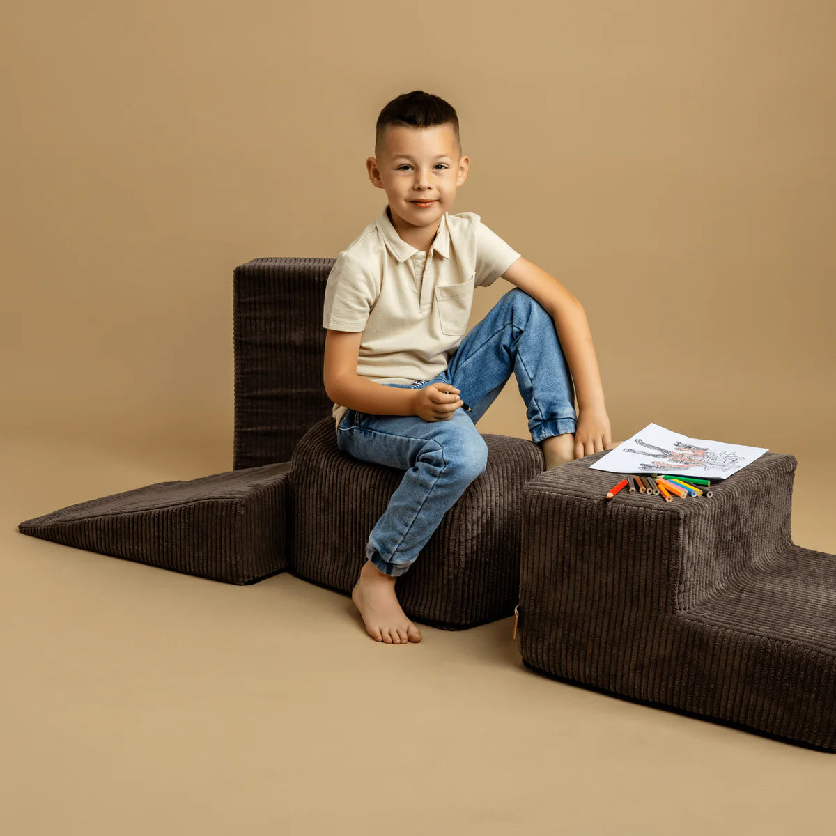 MeowBaby® Set za Igru s Bazenom — Ecru i Bijeli Biseri