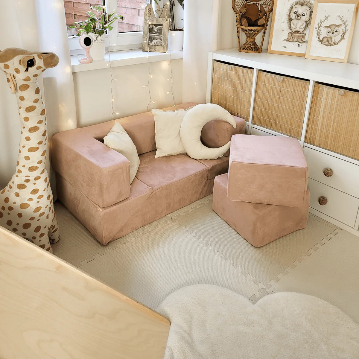 MeowBaby® Velvet Pjenasti Blokovi — Multifunkcionalni poligon za djecu, Siva