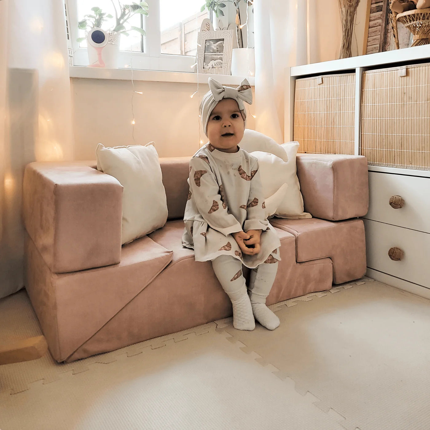 MeowBaby® Velvet Pjenasti Blokovi — Multifunkcionalni poligon za djecu, Siva